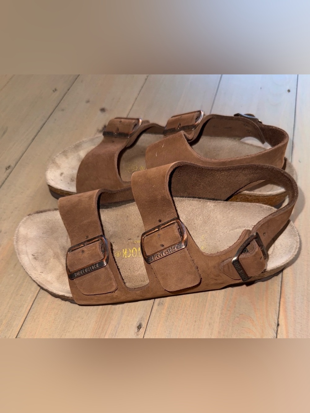 Birkenstock Milano Brown Sandals Size 38